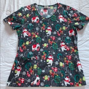 Dickies Festive Scrub Top